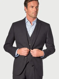 Brook Taverner Grey Wool Blend Suit Jacket