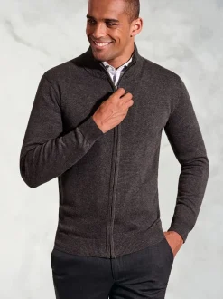 Brook Taverner Grey Zip Through Cardigan
