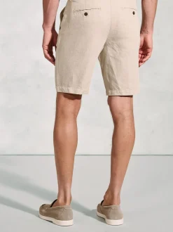 Brook Taverner Natural Cotton Linen Shorts
