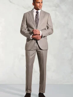 Brook Taverner Natural Italian Flannel Suit Jacket