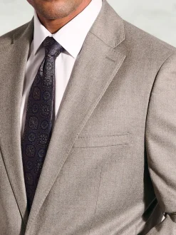 Brook Taverner Natural Italian Flannel Suit Jacket