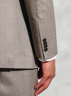 Brook Taverner Natural Italian Flannel Suit Jacket