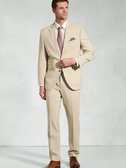 Brook Taverner Natural Linen Blend Mixer Suit Jacket