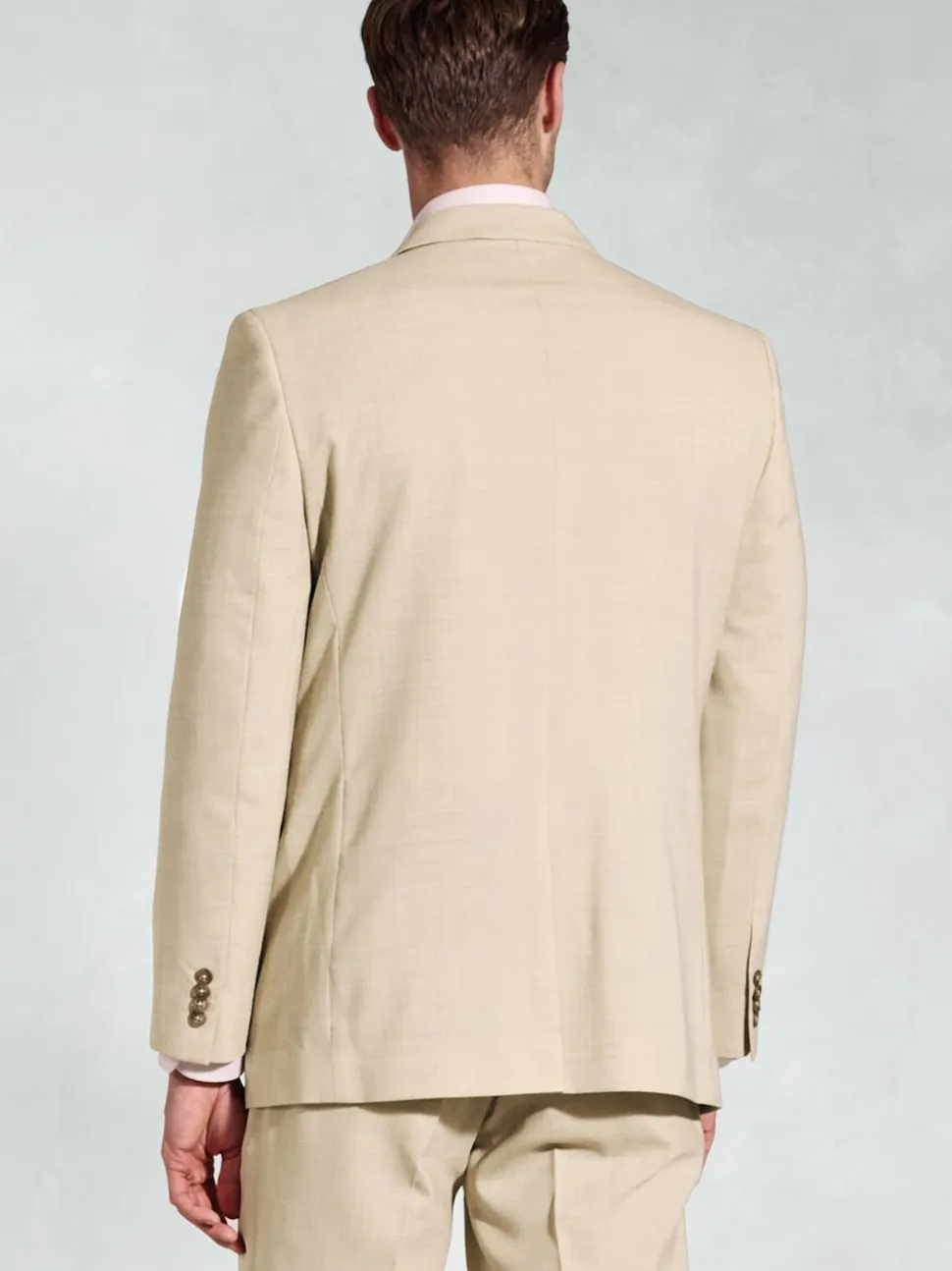 Brook Taverner Natural Linen Blend Mixer Suit Jacket