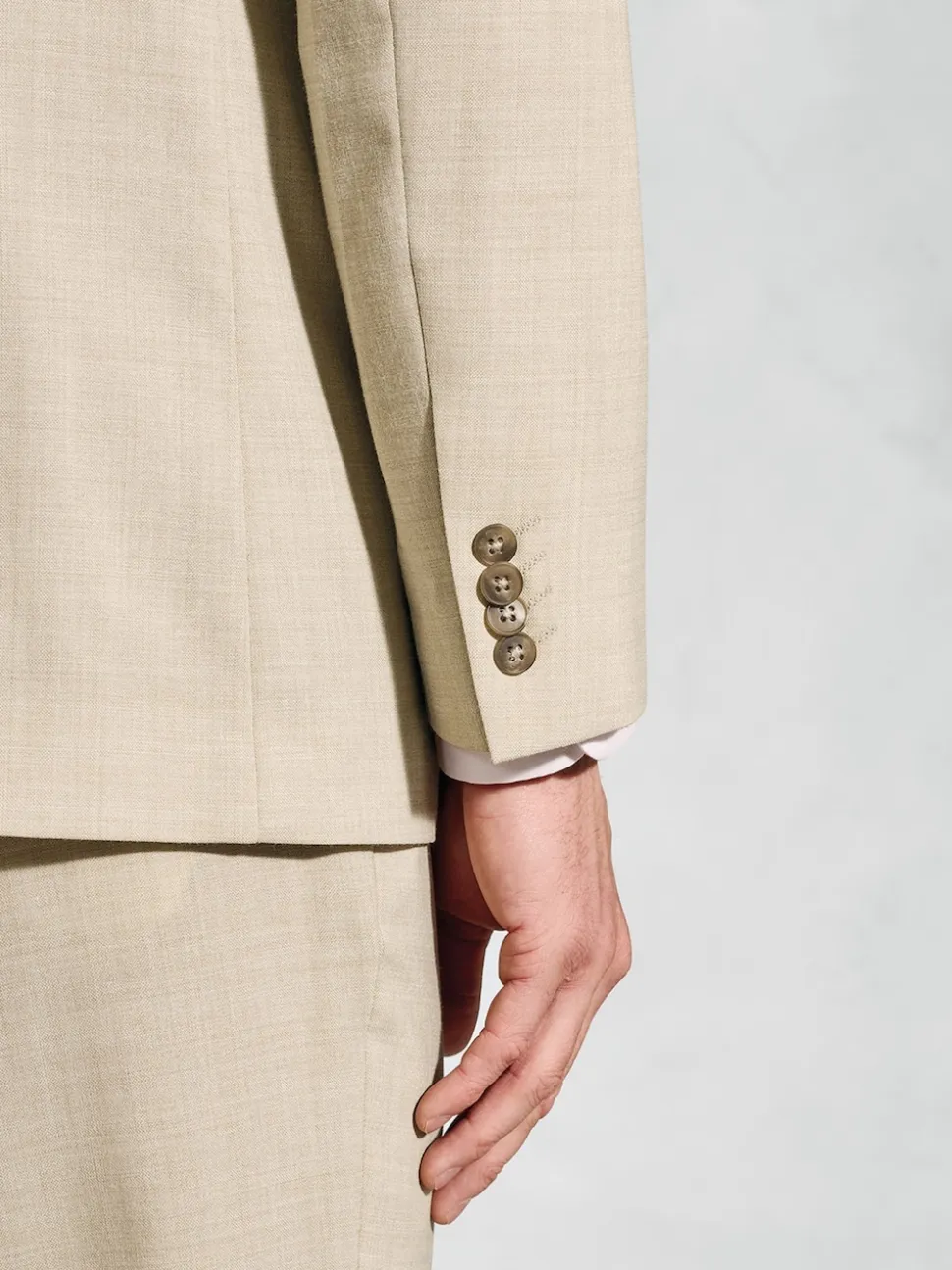 Brook Taverner Natural Linen Blend Mixer Suit Jacket