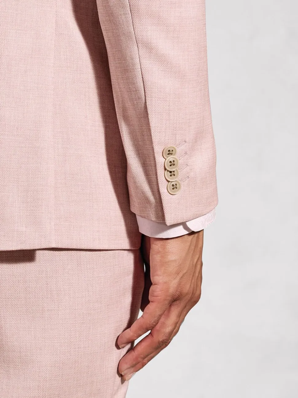Brook Taverner Pink Textured Occasion Suit Jacket