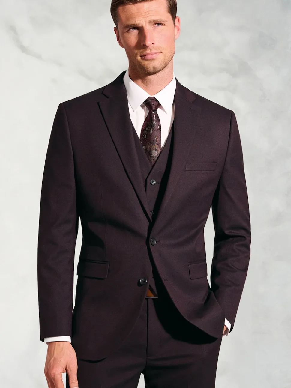 Brook Taverner Red Flannel Suit Waistcoat