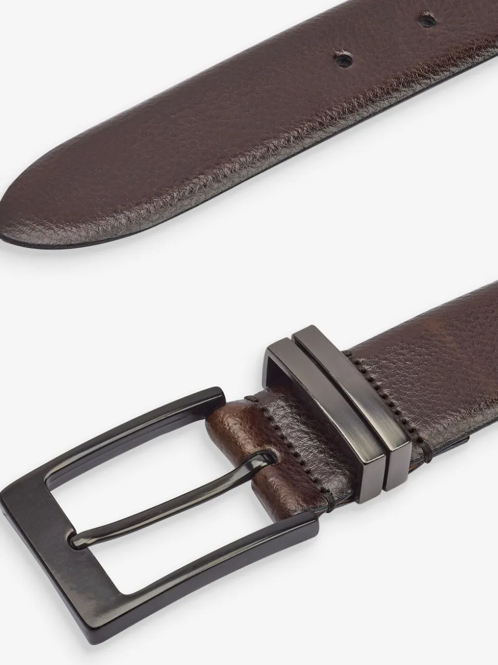 Brown 100% leather Signature Belt