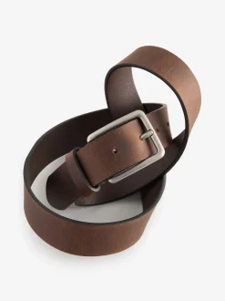 Brown Burnished Leather Belt