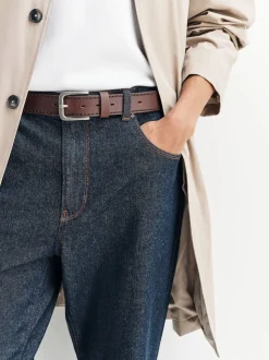 Brown Casual Leather Belt
