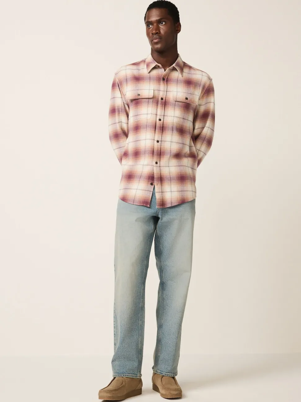Brown Check Long Sleeve Shirt