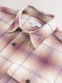 Brown Check Long Sleeve Shirt