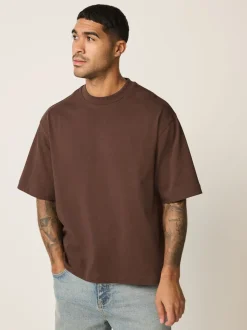 Brown Chocolate Boxy Heavyweight T-Shirt