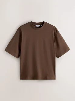 Brown Chocolate Boxy Heavyweight T-Shirt