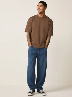Brown Chocolate Relaxed Fit Heavyweight T-Shirt