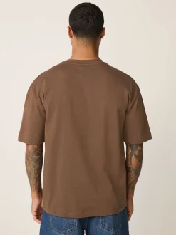 Brown Chocolate Relaxed Fit Heavyweight T-Shirt