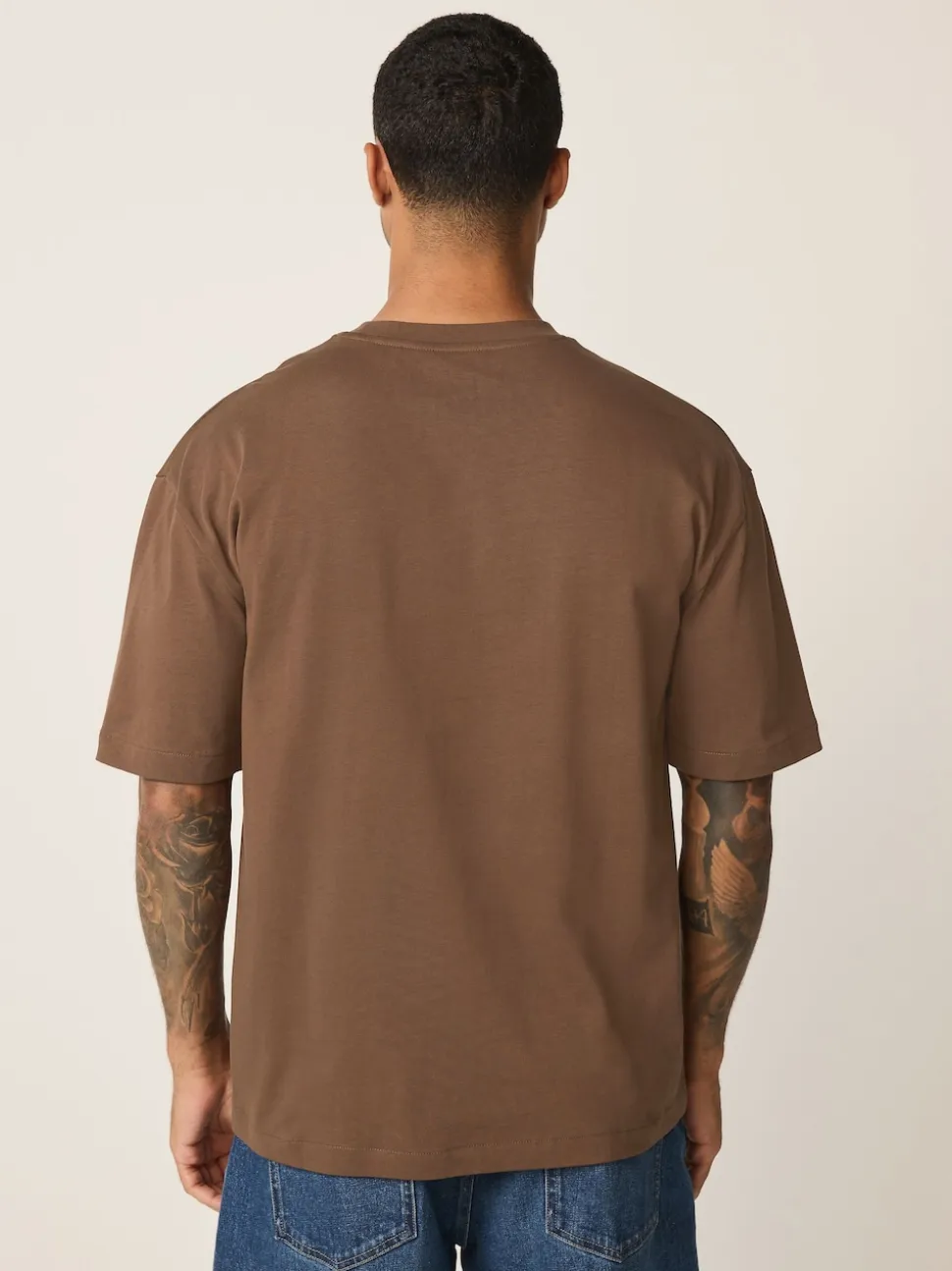 Brown Chocolate Relaxed Fit Heavyweight T-Shirt