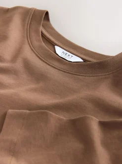 Brown Chocolate Relaxed Fit Heavyweight T-Shirt