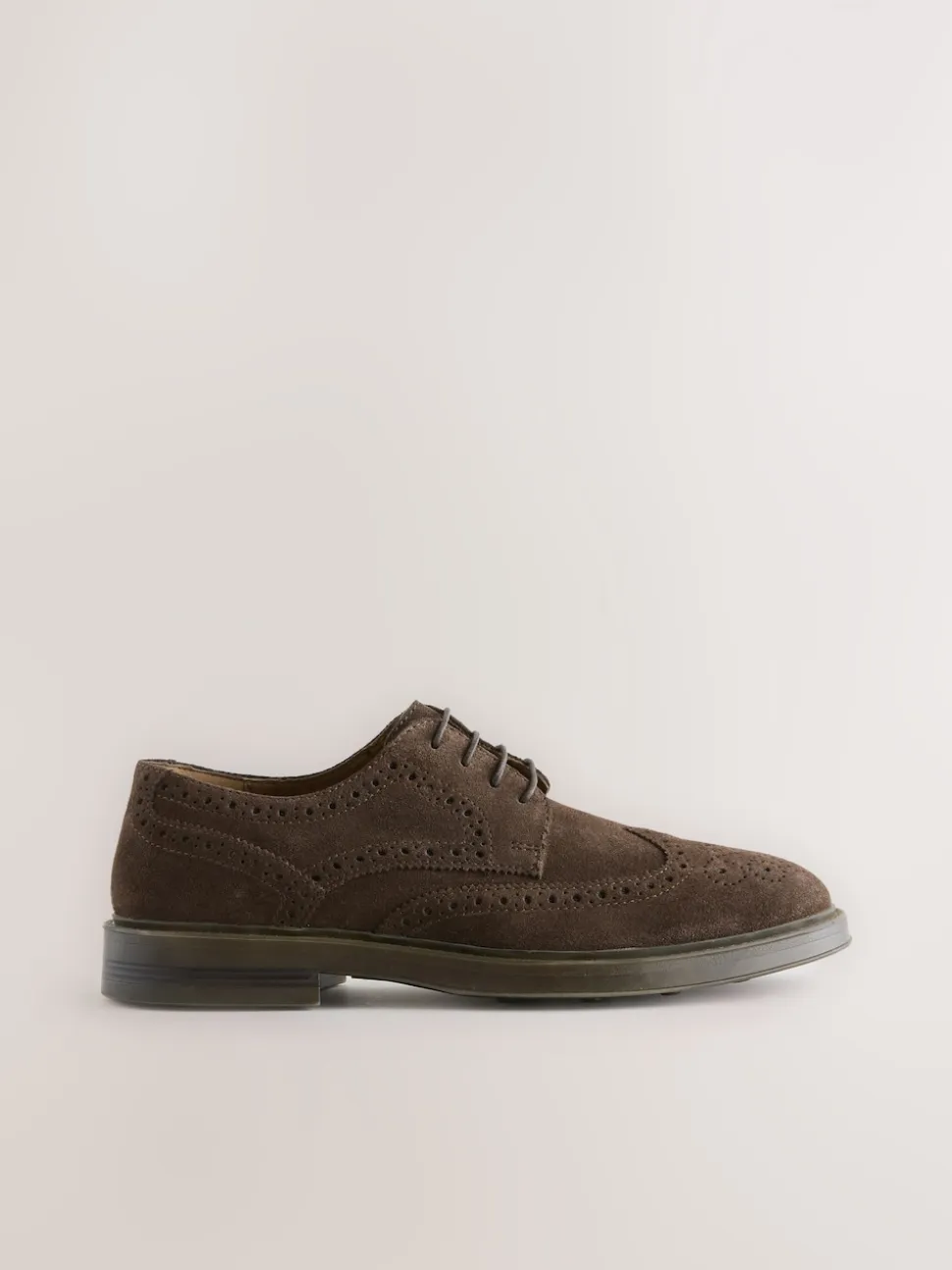 Brown Chunky Suede Brogue Shoes