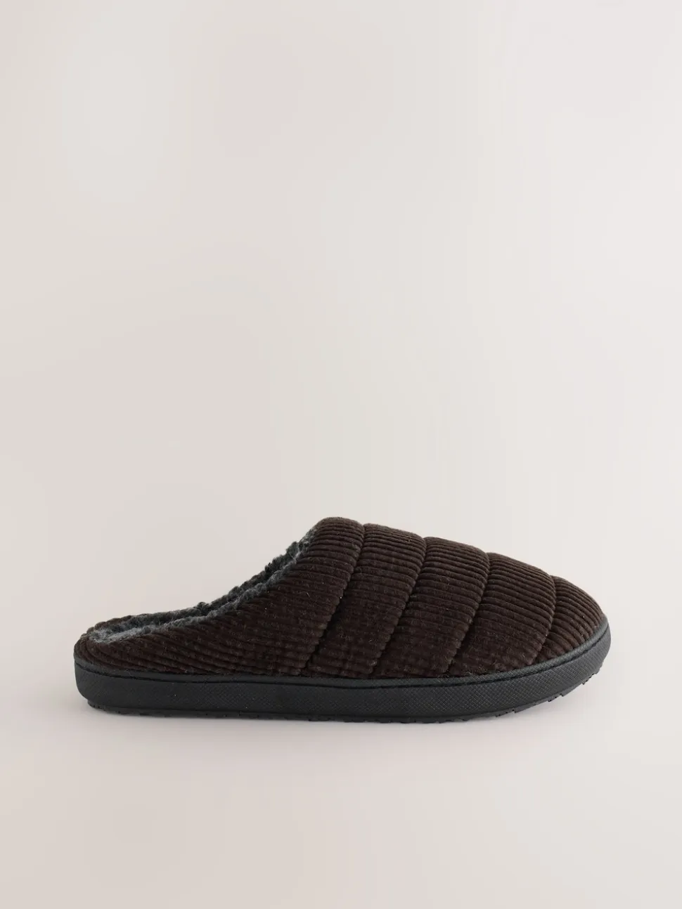 Brown Cord Mule Slippers