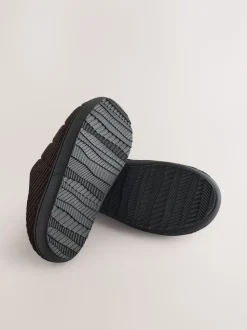 Brown Cord Mule Slippers