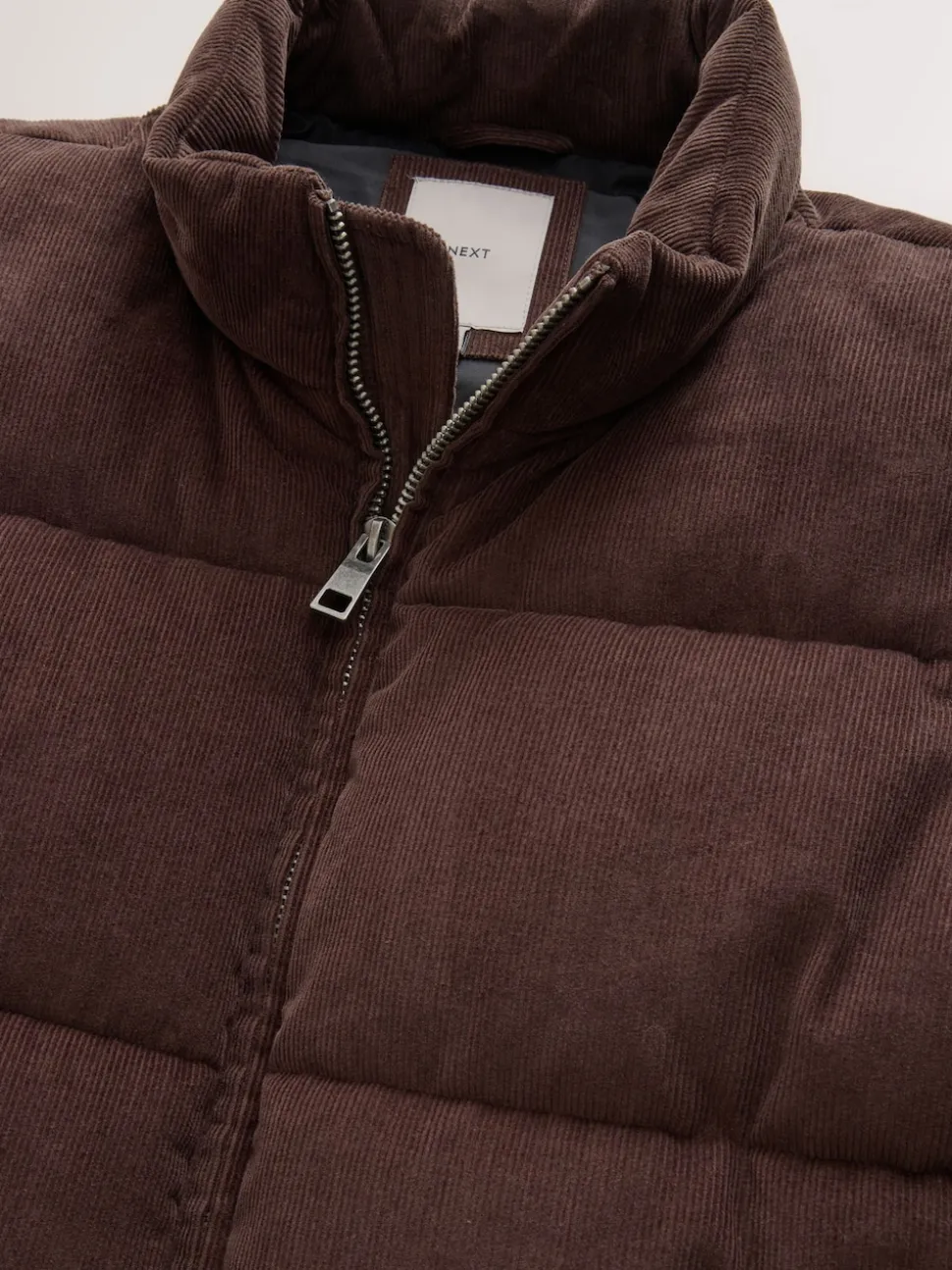 Brown Corduroy Padded Gilet