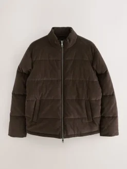 Brown Corduroy Puffer Jacket