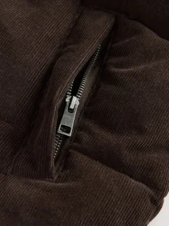 Brown Corduroy Puffer Jacket
