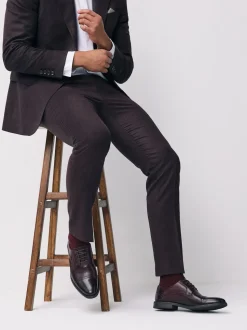Brown Derby Toe Cap Shoes