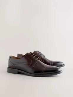 Brown Derby Toe Cap Shoes