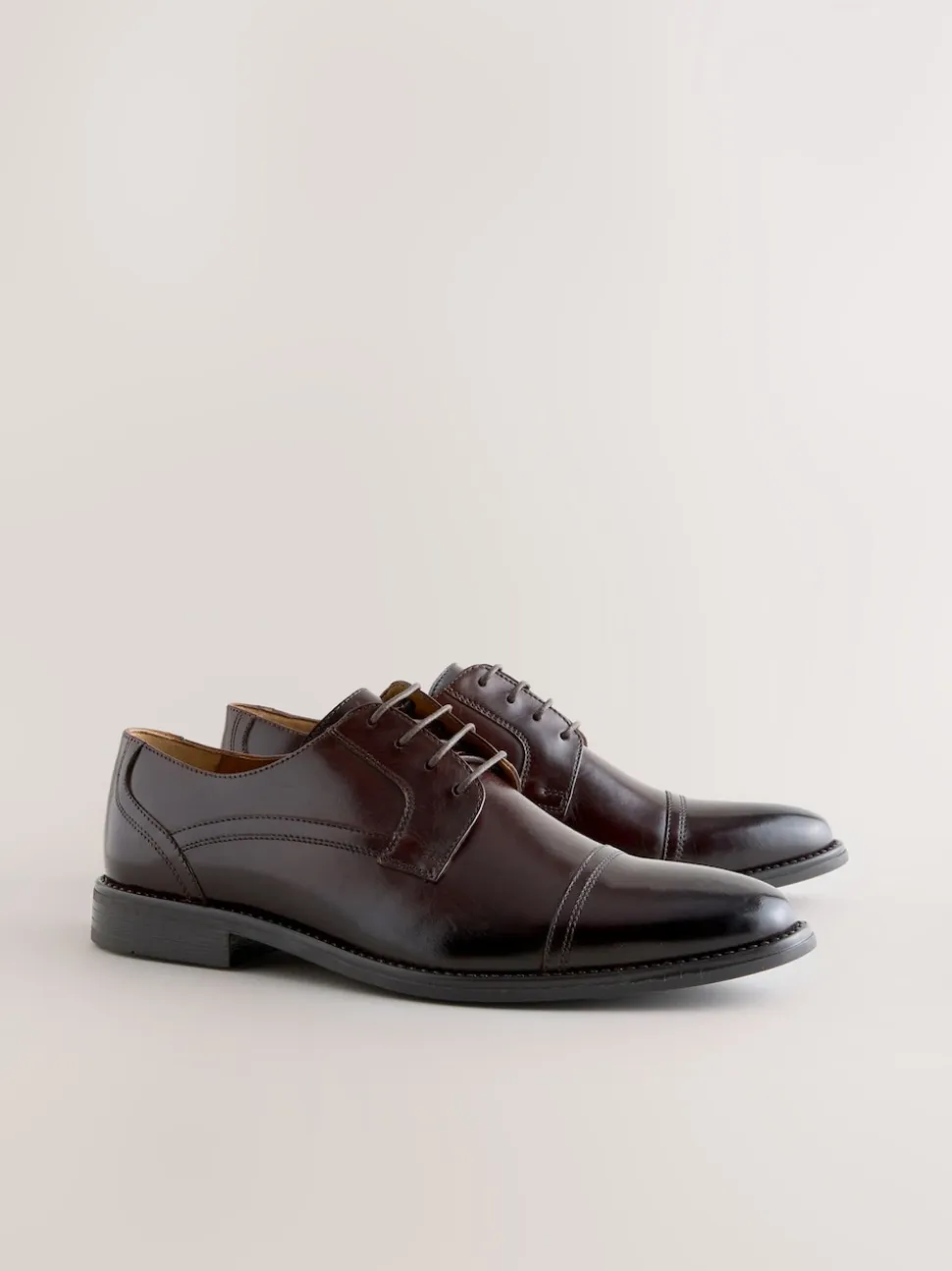 Brown Derby Toe Cap Shoes