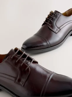 Brown Derby Toe Cap Shoes