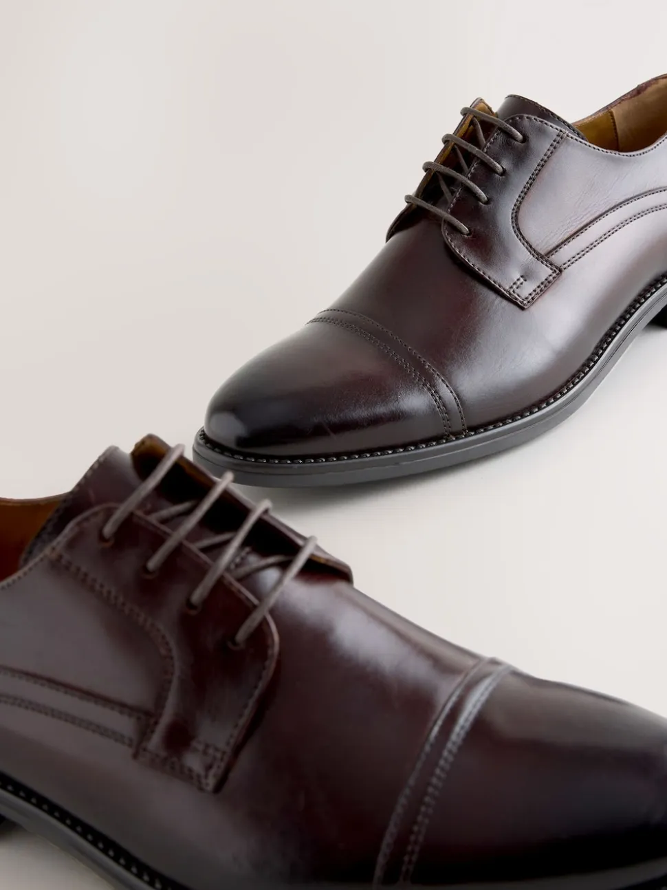 Brown Derby Toe Cap Shoes