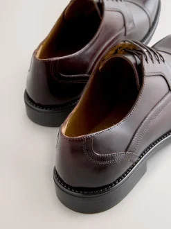 Brown Derby Toe Cap Shoes