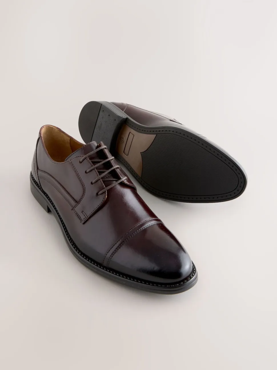 Brown Derby Toe Cap Shoes