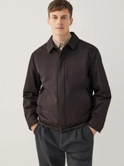 Brown Drytech Quilted Shower Resistant Jacket