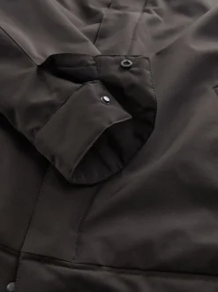 Brown Drytech Quilted Shower Resistant Jacket