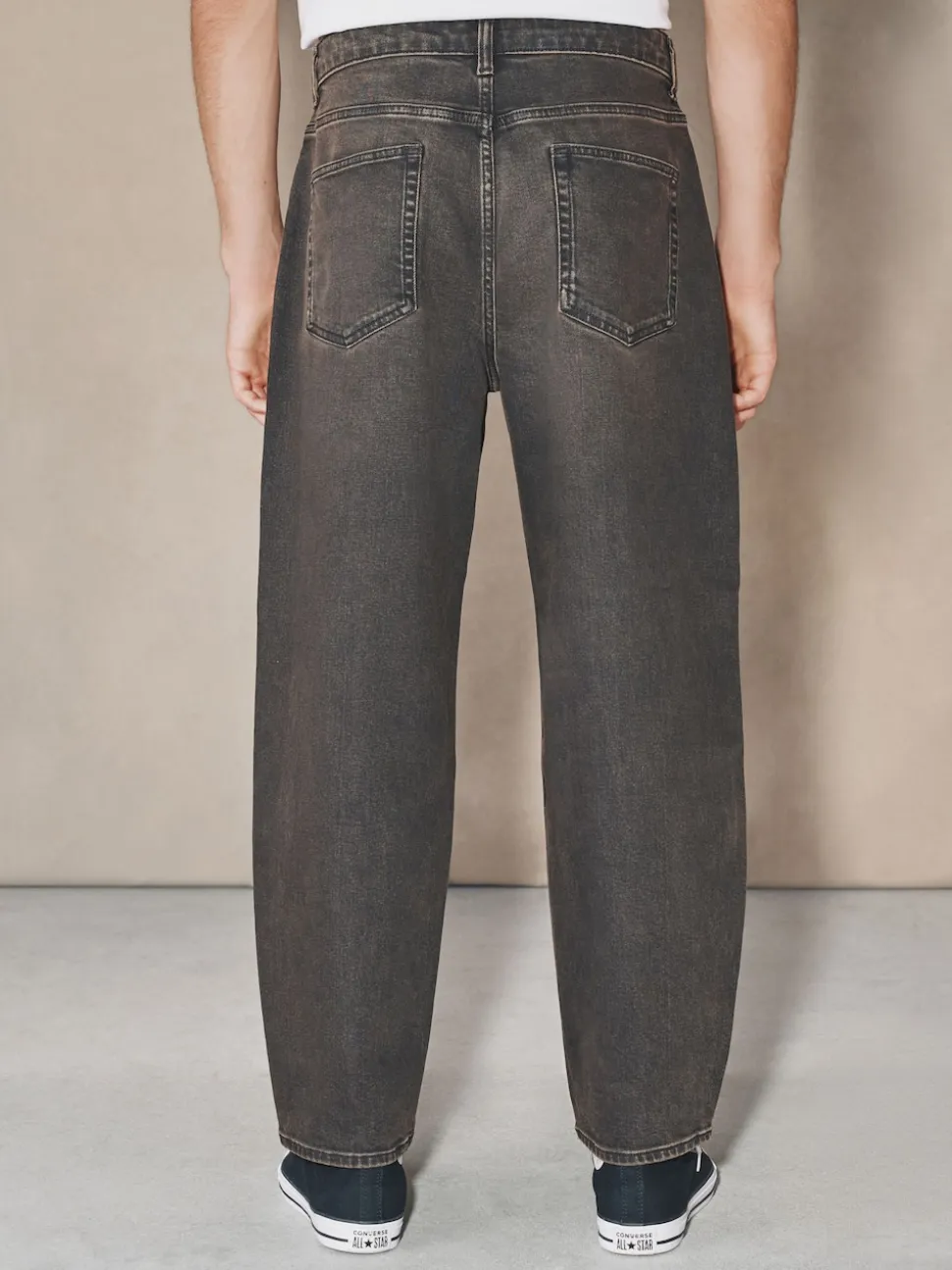 Brown EDIT Barrel Fit Jeans