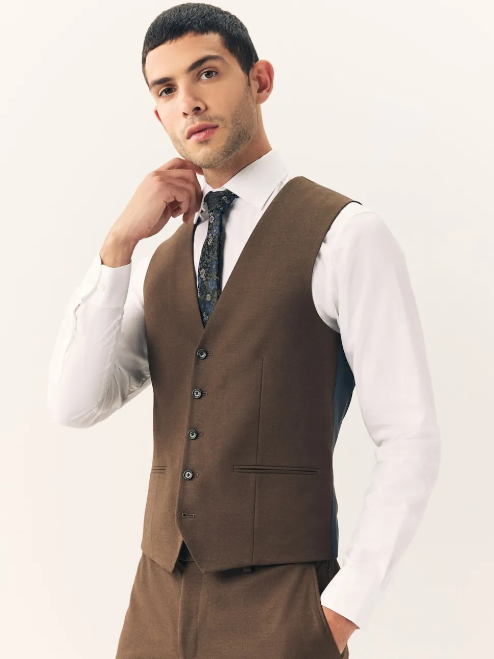 Brown Flannel Suit Waistcoat