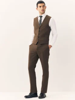 Brown Flannel Suit Waistcoat