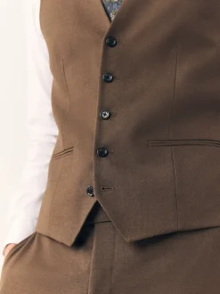 Brown Flannel Suit Waistcoat
