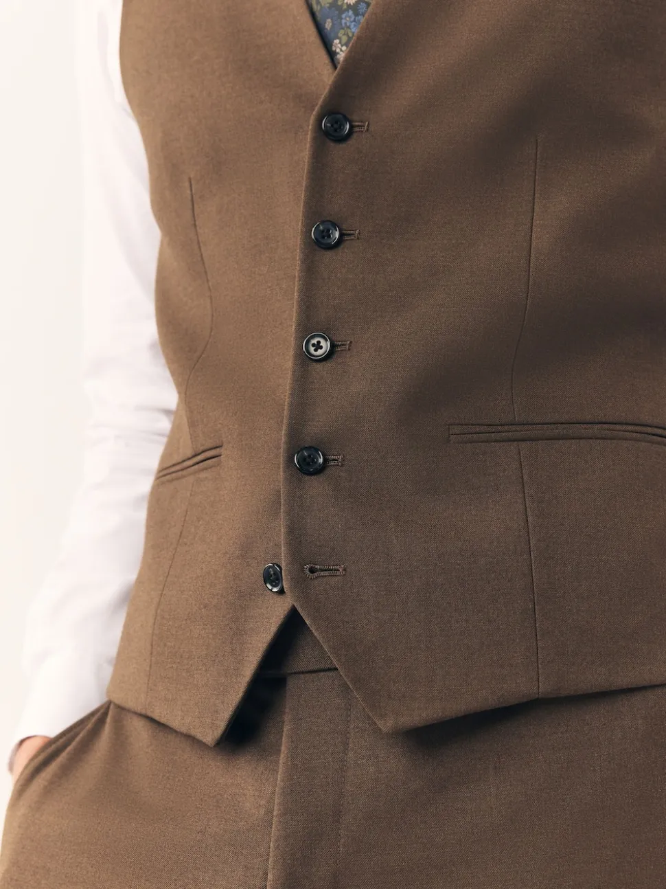 Brown Flannel Suit Waistcoat