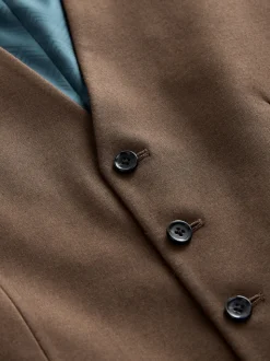Brown Flannel Suit Waistcoat