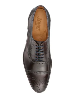Brown Gents Leather Lace Wide Fit Smart Shoes