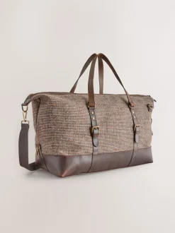 Brown Harris Tweed Weekend Holdall Bag