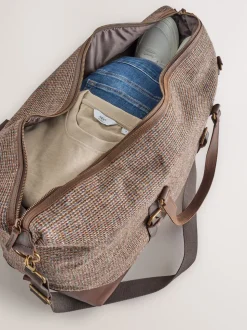 Brown Harris Tweed Weekend Holdall Bag