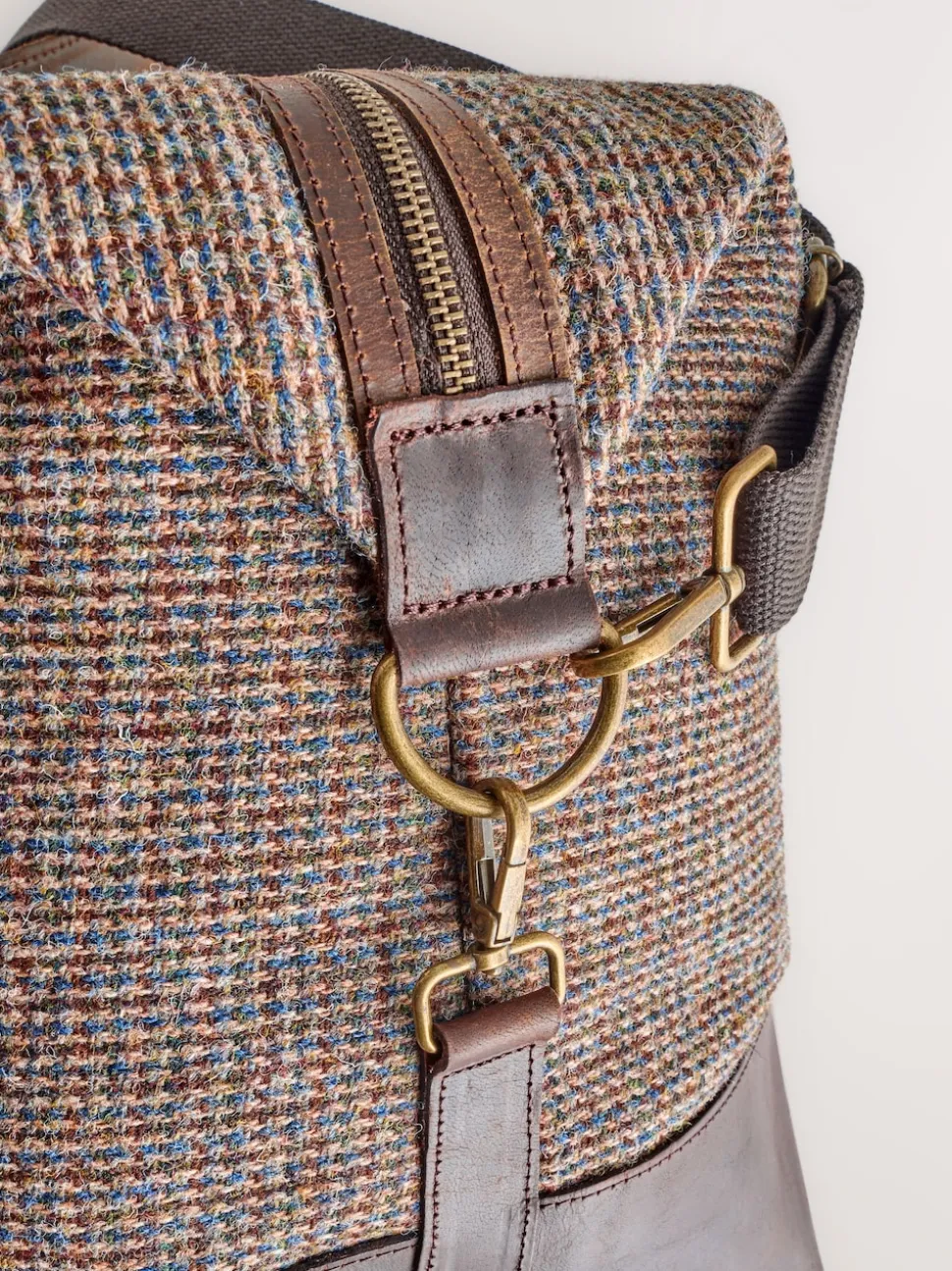 Brown Harris Tweed Weekend Holdall Bag