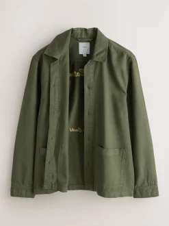 Brown Hem Pocket Shacket