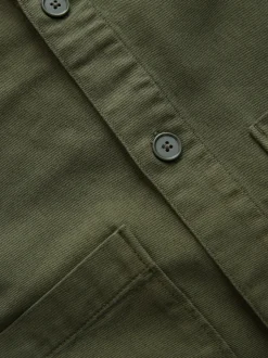 Brown Hem Pocket Shacket