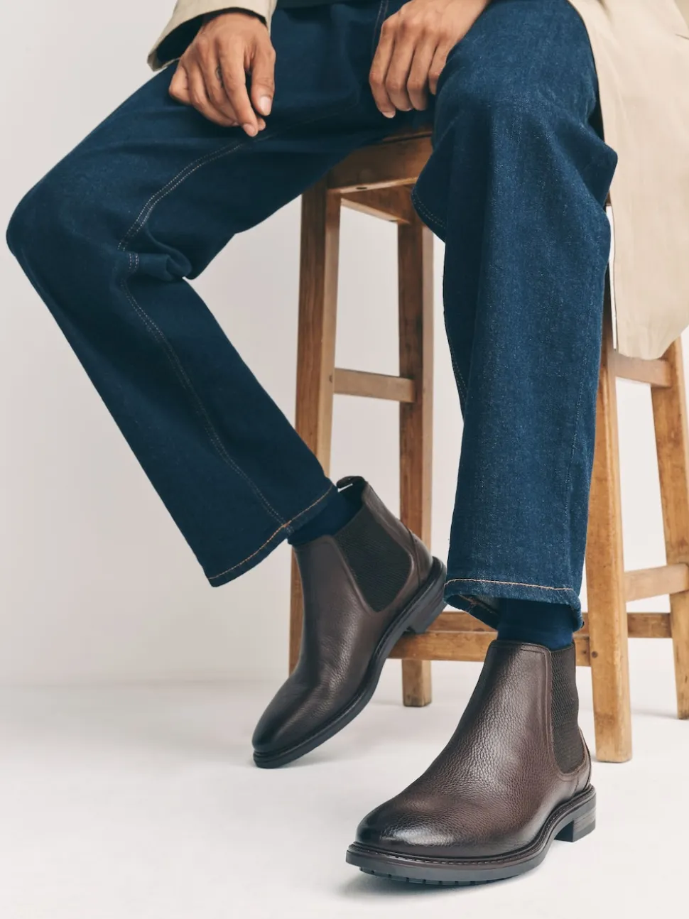 Brown Leather Chelsea Boots